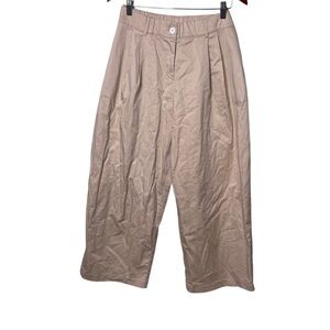 Milkwhite light blush pink high waist wide leg pants sz XL